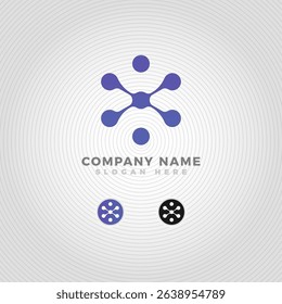 Modern chemical logo blended with letter X
