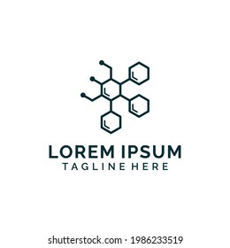 modern chemistry lab medical logo design