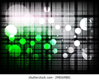 Modern chequered lines with dots abstract background with green