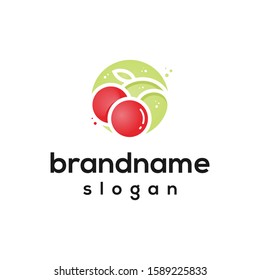 Modern Cherry Logo Design Vector