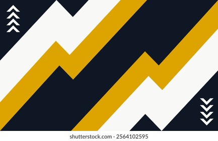 Modern Chevron Geometric Background with Bold Yellow and White Accents. For Design Template