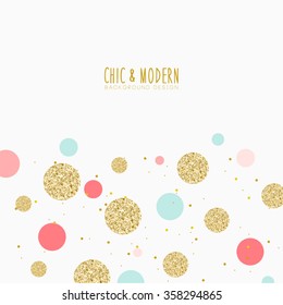 Modern Chic Colourful Polka Dot Background Vector Design