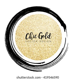 Modern Chic Gold Background Vector Design