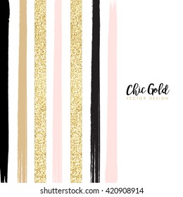 Modern Chic Gold Background Vector Design