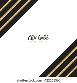 Modern Chic Gold Background Vector Design