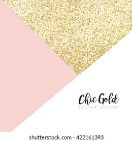 Modern Chic Gold Background Vector Design