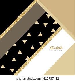 Modern Chic Gold Background Vector Design