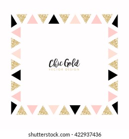 Modern Chic Gold Background Vector Design