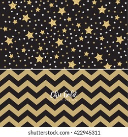 Modern Chic Gold Background Vector Design 