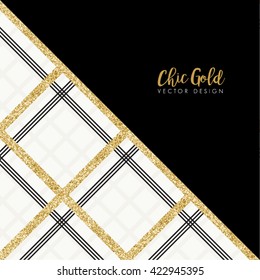 Modern Chic Gold Background Vector Design 