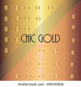 Modern Chic Gold Background Vector Design