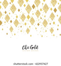 Modern Chic Gold Diamond Background Vector Design