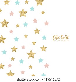 Modern Chic Gold Star Shape Vector Design
