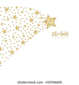 Modern Chic Gold Star Shape Vector Design