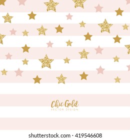 Modern Chic Gold Star Shape Vector Design