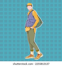ilustrador de vector de dibujo secundario moderno