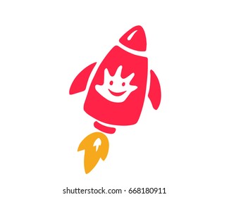 Modern Children Education Logo - Excel Rocket Science Kids Education Symbol