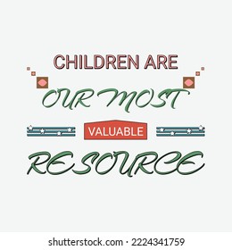 Modern Children T-Shirt Design Illustration