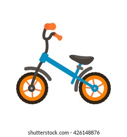 Modern Children's bicycle icon in a flat style isolated on white background. vector illustration