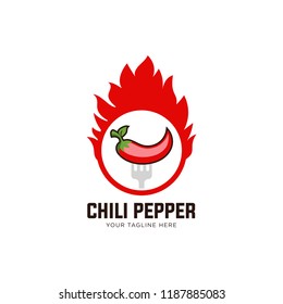 modern Chili Logo designs template, Hot Chili logo designs concept. Chilli pepper logo food label or sticker. Concept for farmers market, organic food, natural product design.Vector illustration.