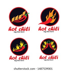 modern Chili Logo designs template, Hot Chili logo designs concept
