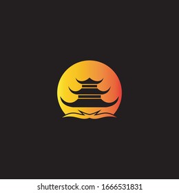 Modern China Temple Logo Design