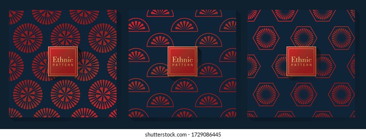 Fondo del patrón rojo chino moderno