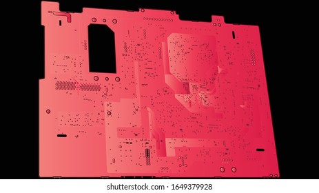 Modern chip tech banner with gradient. vector. eps10.