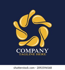 Modern chips star logo. Vector illustration