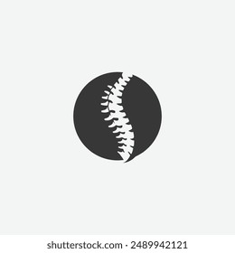 Diseño moderno del logotipo de la quiropráctica, Plantilla del logotipo de la columna vertebral