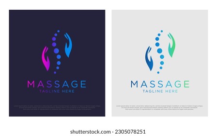 Modern Chiropractic logo design vector with creative abstract concept