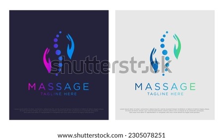 Modern Chiropractic logo design vector with creative abstract concept