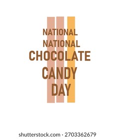 Ilustração moderna da tipografia do dia do doce de chocolate