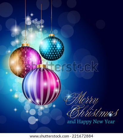 Modern Christmas Background with abstract geometric shapes for your 2015 Merry Christmas and Happy New Year Flyers, covers, posters and pages.