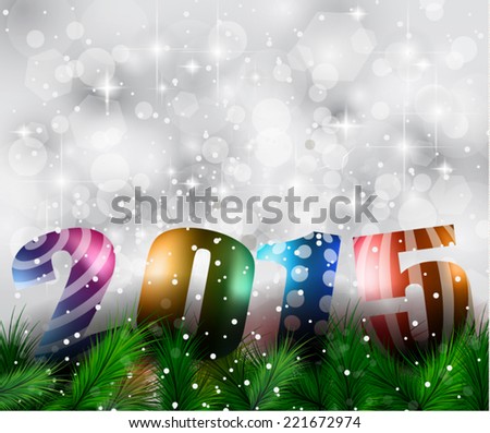 Modern Christmas Background with abstract geometric shapes for your 2015 Merry Christmas and Happy New Year Flyers, covers, posters and pages.