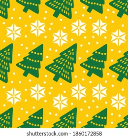 Modern Christmas background and seamless pattern for fabric, paper etc.