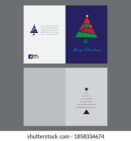 Modern Christmas Card Design with art stylish font