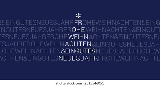 Modern christmas card with German christmas greetings