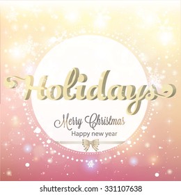 Modern Christmas card. Vector illustration