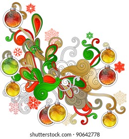 Modern Christmas design element with balls