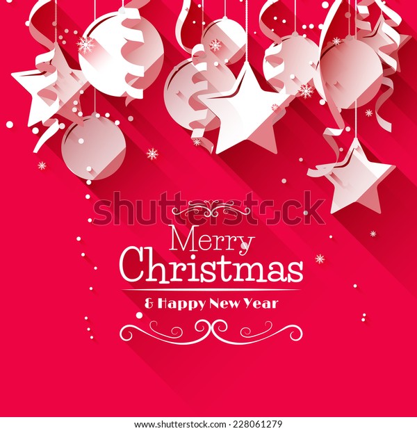 Carte De Voeux Joyeux Noel Moderne Image Vectorielle De Stock Libre De Droits