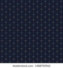 Modern Christmas pattern New Year background simplicity concept. Doodle style colorful garland magic motif for design holiday placard, paper bag, gift card.