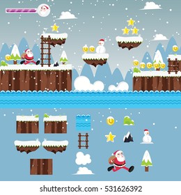 Modern Christmas Santa Adventure Game User Interface And Assets