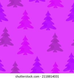 Modern Christmas Seamless Vector patterns, cute christmas trees, christmas gifts pattern A lot of fir-trees. Decorative wallpaper, good for printing. Happy New Year. Winter time