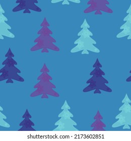 Modern Christmas Seamless Vector patterns, cute christmas trees, christmas gifts pattern  Doodles. Seamless colorful winter pattern on black background. Vector illustration.