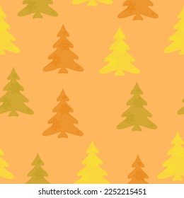 Modern Christmas Seamless Vector patterns, cute christmas trees, christmas gifts pattern  Doodles. Seamless colorful winter pattern on black background. Vector illustration.
