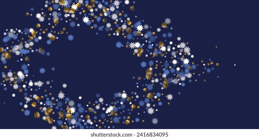 Diseño gráfico de fondo vectorial de estrella navideña moderna. Confeti dorado blanco brillante. Fondo del copo de nieve del cartel. Icono de estrella de Navidad. Explosión reluciente de Navidad.