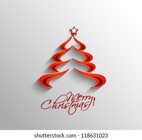 Modern christmas tree background, eps10 vector illustration