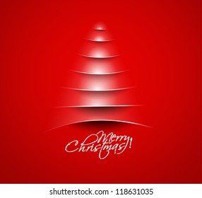 Modern christmas tree background, eps10 vector illustration