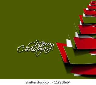 Modern christmas tree background, eps10 vector illustration